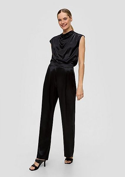 s.Oliver BLACK LABEL Stoffhose Regular: Weite Hose aus Satin günstig online kaufen