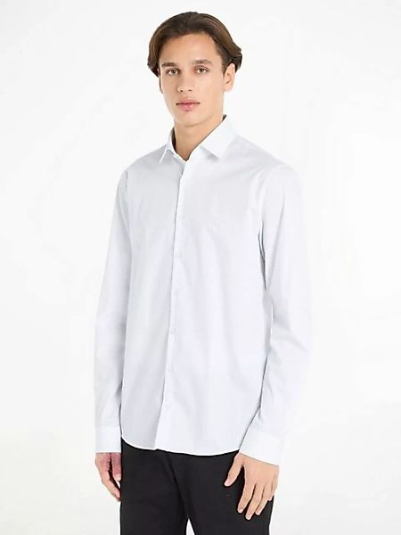 Calvin Klein Langarmhemd STRETCH DASH PRINT SLIM SHIRT günstig online kaufen
