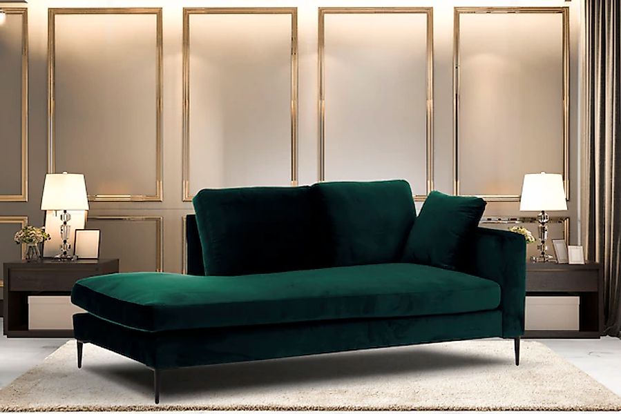 Home affaire Recamiere »Cozy Chaiselongue, Maße B/T/H: 195/97/80 cm« mit lo günstig online kaufen