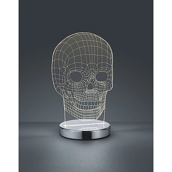 Reality Leuchten LED Tischleuchte Skull, Farbwechsel, LED fest integriert, günstig online kaufen