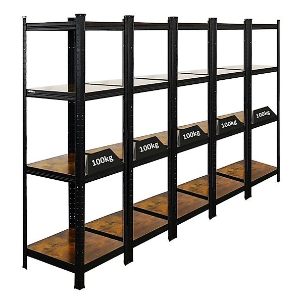 PROREGAL 5er Vintage Series Schwerlastregal Ragnar Set HxBxT 150x45x45cm Fa günstig online kaufen