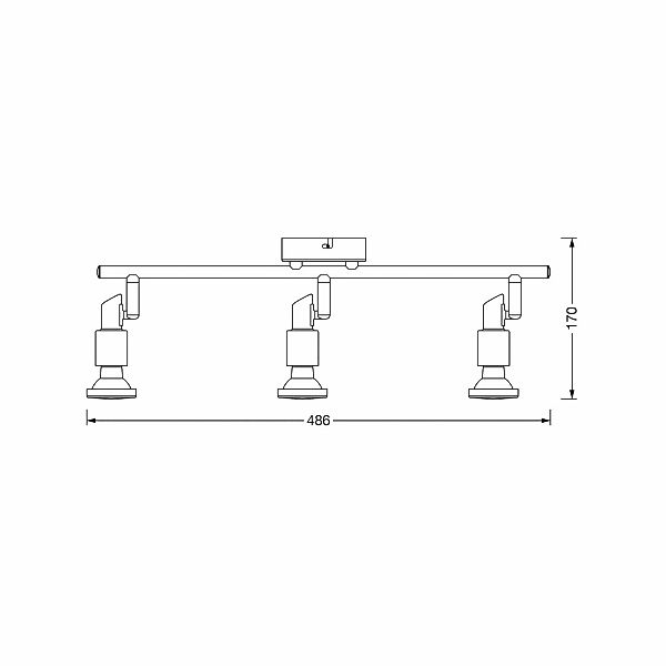 OSRAM Deckenstrahler, silber, Metall 3-flg. GU10-LED 2.700 K günstig online kaufen