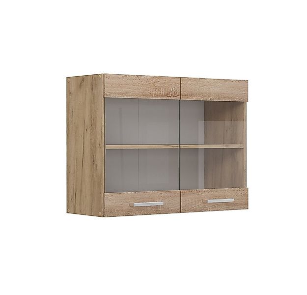 Vicco Glashängeschrank R-Line, Sonoma/Goldkraft Eiche, 80 cm günstig online kaufen