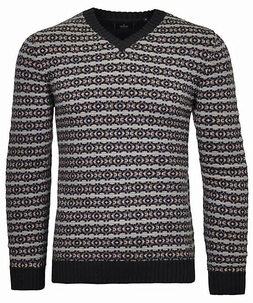 RAGMAN V-Ausschnitt-Pullover Jacquard mit V-Neck günstig online kaufen