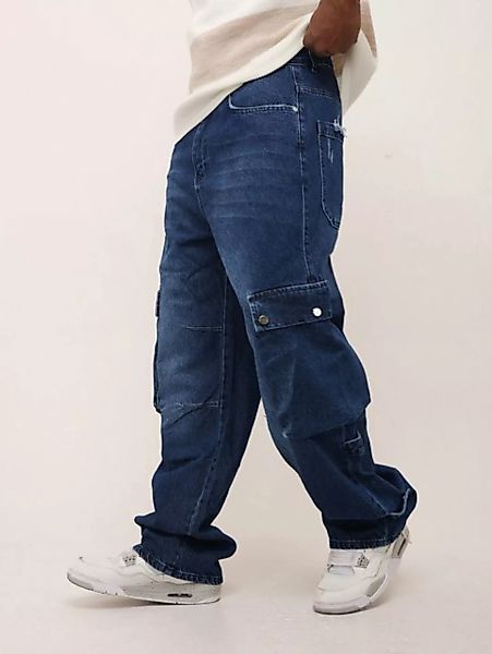 Denim House Cargojeans Baggy Cargo Jeans Loose Fit, Straight Leg Freizeitho günstig online kaufen