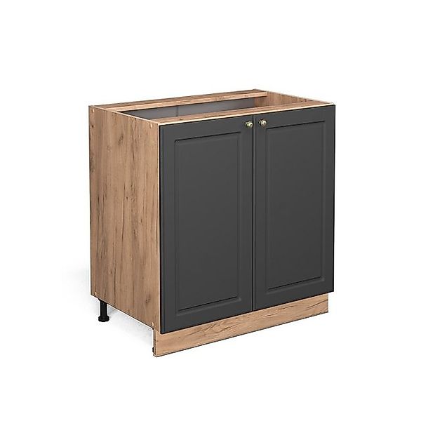 Vicco Spülenunterschrank Fame-Line Anthrazit-Gold/Goldkraft Eiche 80 cm mit günstig online kaufen