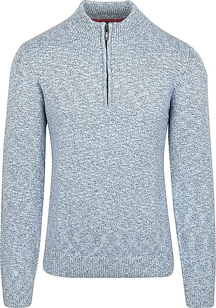 NZA Pullover Half Zip Thames Milton Slub Blau - Größe 3XL günstig online kaufen
