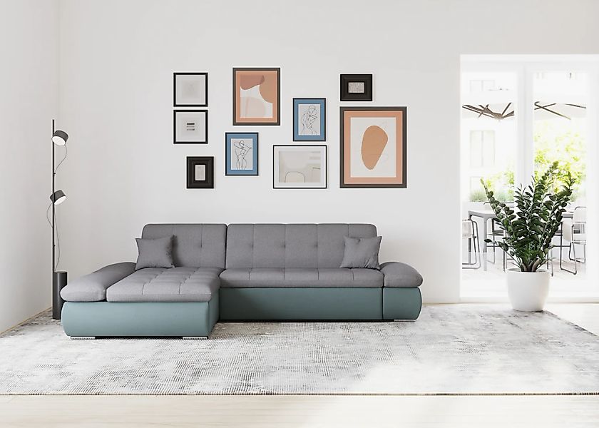 DOMO collection Ecksofa "Moric, L-Form, XXL-Sofa - Breite 300cm", wahlweise günstig online kaufen