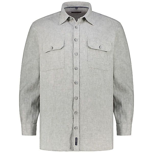 CASA MODA Freizeithemd mit Leinen Farbe grün Größe: 4XL günstig online kaufen