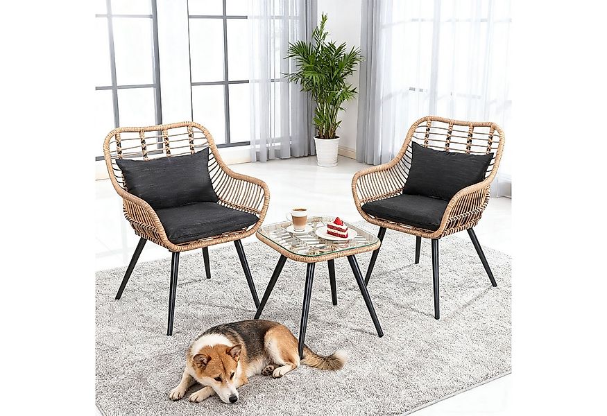 JOIVI Balkonset Bistro-Set, Gartenmöbel-Set, Balkonmöbel-Set für 2 Personen günstig online kaufen