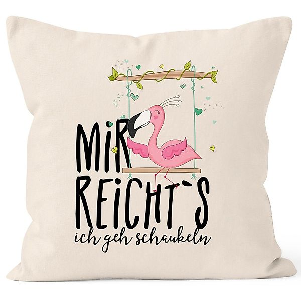 MoonWorks Dekokissen Kissen-Bezug Flamingo Mir reichts günstig online kaufen