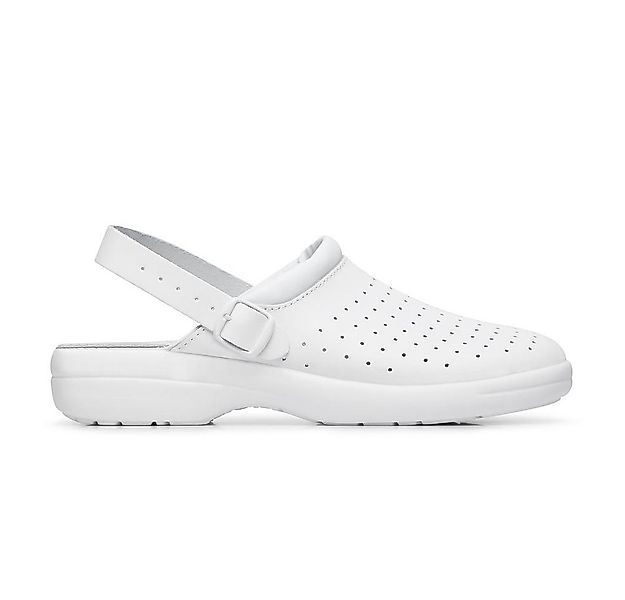 SAFEWAY SC707B weiß perforiert Leder mit Fersenriemen Clog sehr leicht günstig online kaufen