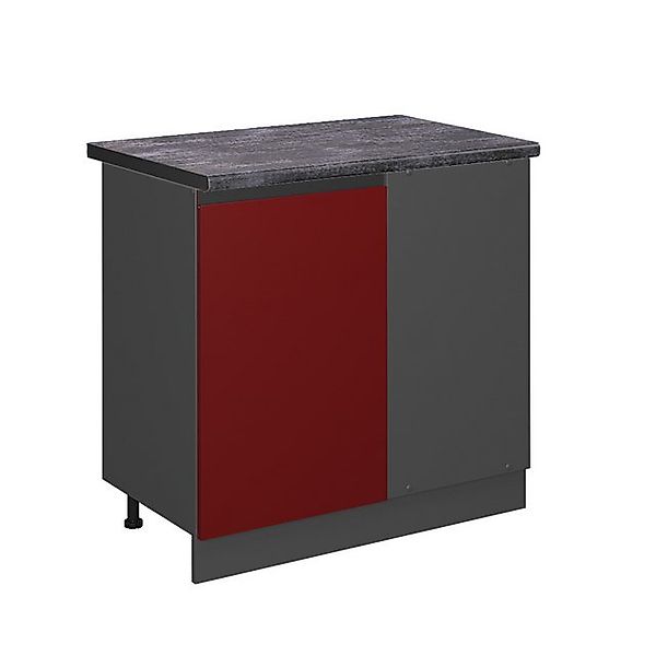 Vicco Eckunterschrank R-Line Küchen Eckschrank Rot/Anthrazit 86 cm AP Anthr günstig online kaufen