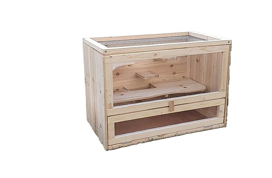 BruKa Kleintierkäfig PAULI Nagerkäfig Holz Hamsterkäfig Stall Meerschweinch günstig online kaufen