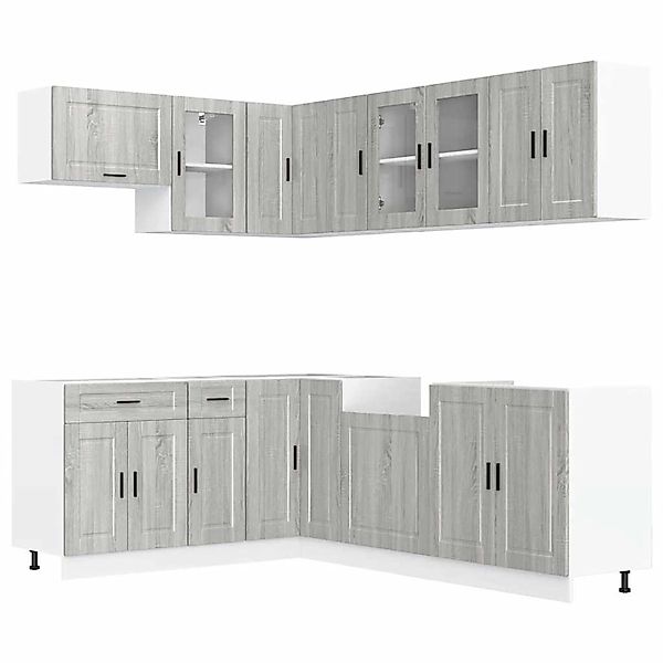 vidaXL 11-Tlg Küchenschrank-Set Porto Grau Sonoma Holzwerkstoff 3314907 günstig online kaufen