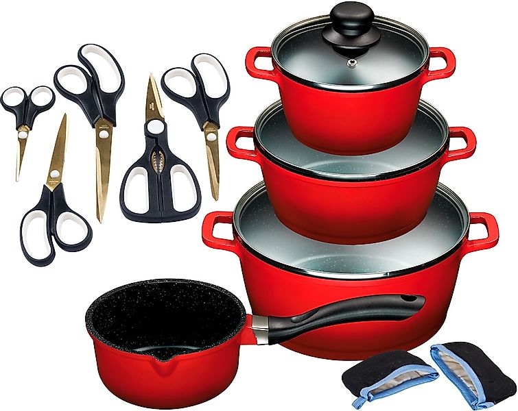 KING Topf-Set "ALUGUSS" Set, je 1 Kochtopf 16/20/24 cm, 1 Stieltopf 16 cm, günstig online kaufen