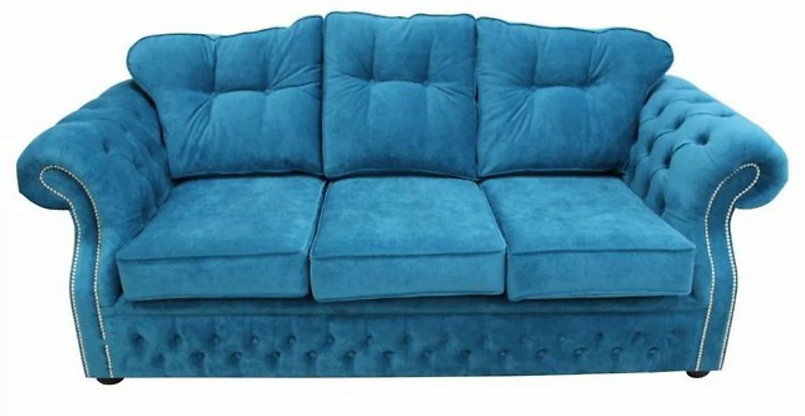 JVmoebel Sofa Blauer Chesterfield Polster Sofa luxus Wohnzimmermöbel Design günstig online kaufen