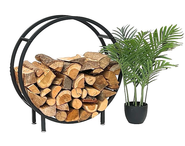 DanDiBo Kaminholzregal Metall Schwarz Rund 60 günstig online kaufen