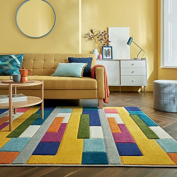 FLAIR RUGS Teppich "Spectrum" rechteckig 8 mm Höhe Handgeschnitzt Teppich günstig online kaufen