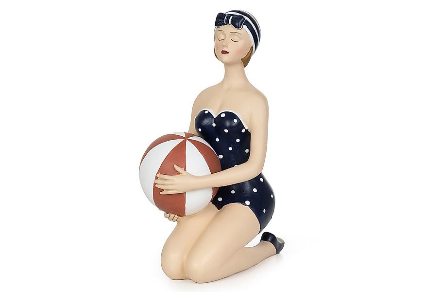 Moritz Dekofigur Deko-Figur Badenixe im Badeanzug mit Wasserbal sitzend Mar günstig online kaufen