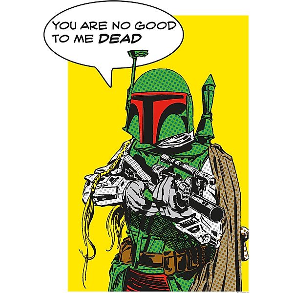 Komar Poster "Star Wars Classic Comic Quote Boba Fett" Star Wars 1 Stk. tlg günstig online kaufen