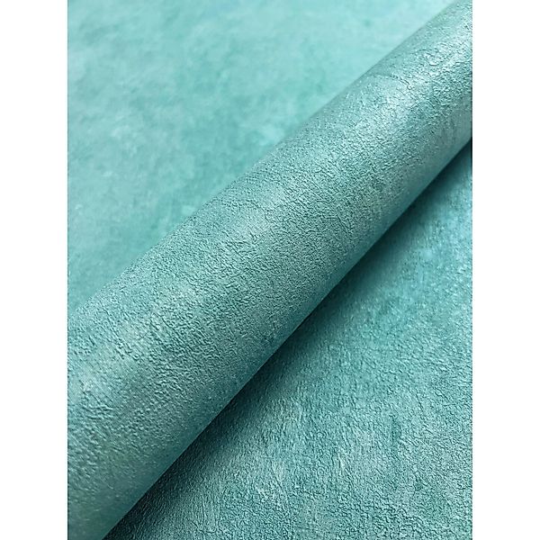 Newroom Vliestapete Damir Turquoise Unifarbe Modern FSC® günstig online kaufen