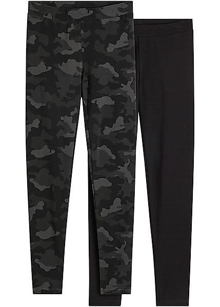 bonprix Leggings (Packung, 2-tlg) aus Baumwolle und Elasthan, skinny fit Pa günstig online kaufen