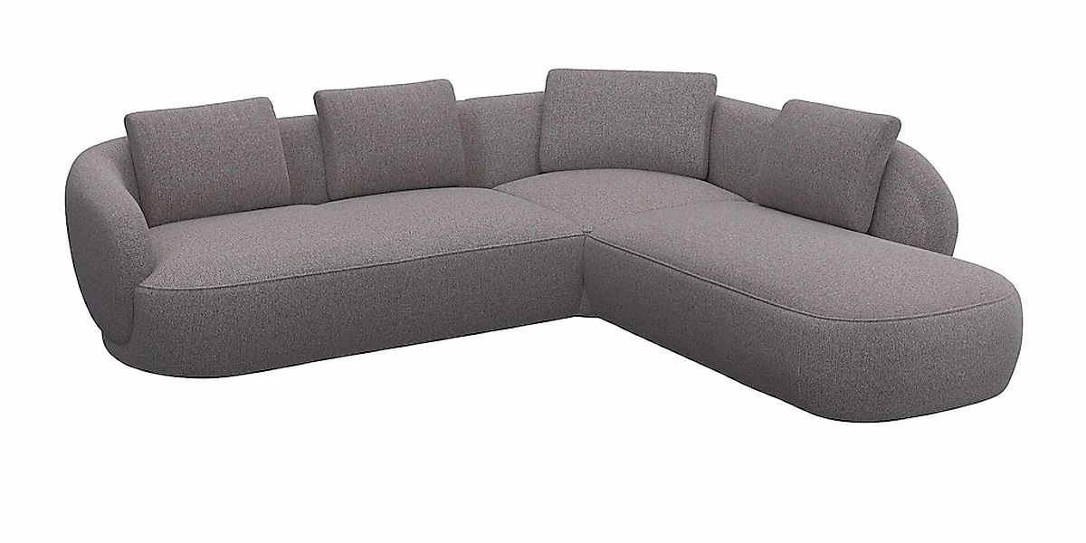 FLEXLUX Ecksofa »Torino, rund, L-Form, Sofa-Ecke mit Ottomane«, Modernes, o günstig online kaufen