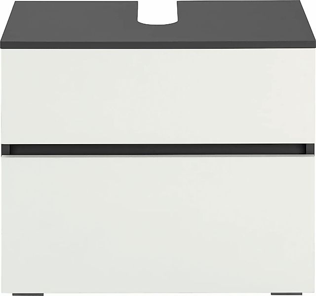 Home affaire Waschbeckenunterschrank "Wisla" Siphonausschnitt, Push-to-open günstig online kaufen