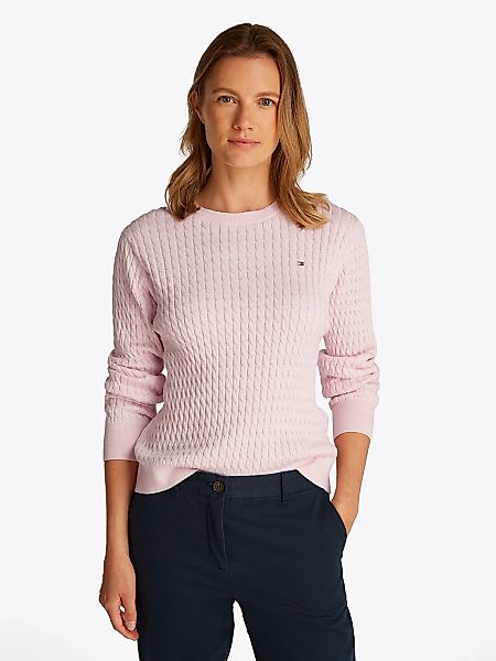 Tommy Hilfiger Rundhalspullover CO CABLE C-NK günstig online kaufen