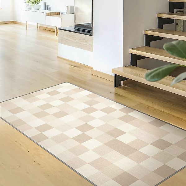 Teppich Geometrisches Muster Mosaik Sand günstig online kaufen