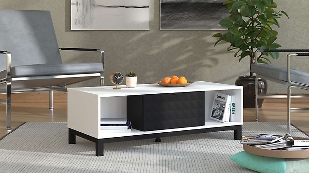 Home affaire Couchtisch "Sarthe, 120 cm, modernes Design mit viel Stauraum" günstig online kaufen