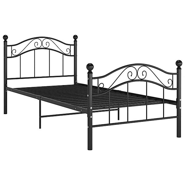 vidaXL Bett Schwarz Metall 90x200 cm Modell 3922492 günstig online kaufen