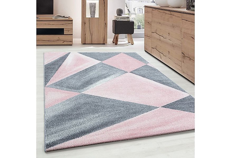Carpettex Frisé-Teppich Geometrisch Design, Läufer, Höhe: 10 mm, Modern Kur günstig online kaufen
