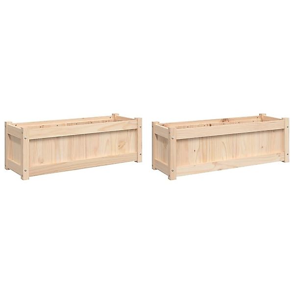 vidaXL Blumentopf Pflanzkübel 2 Stk. Massivholz günstig online kaufen