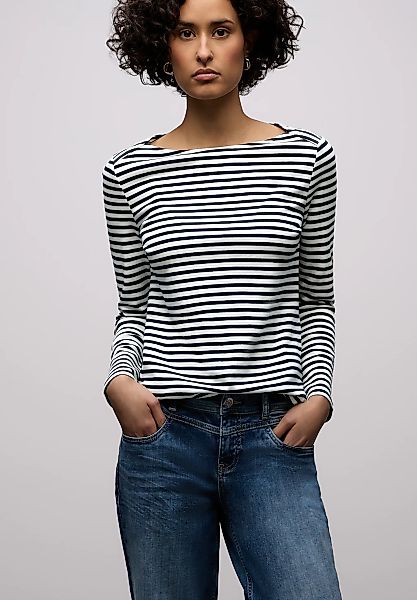 STREET ONE Langarmshirt in Streifen-Optik günstig online kaufen