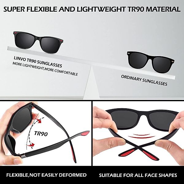 XDeer Retrosonnenbrille Polarisierte Sonnenbrillen für Männer günstig online kaufen