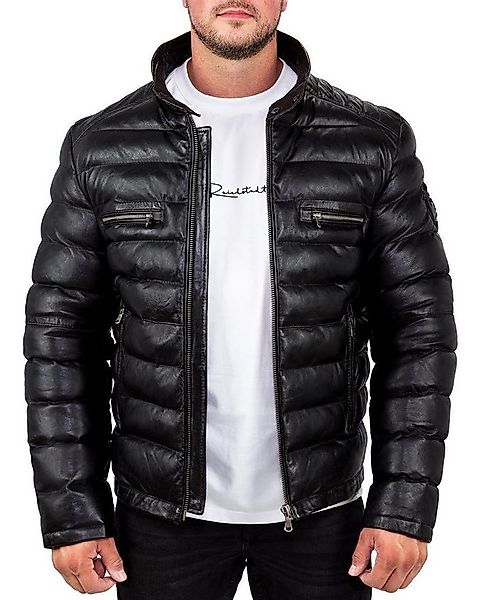 Reichstadt Bomberjacke Herren Regular Fit Jacke Echtleder 19RS016 Black M Z günstig online kaufen