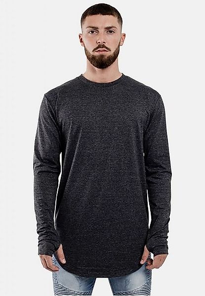 Blackskies T-Shirt Round Langarm Longshirt T-Shirt Charcoal Medium günstig online kaufen