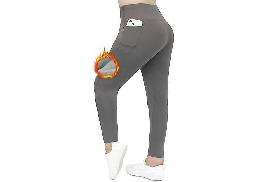 Frentree Thermoleggings Übergößen Damen mit Fleece Gefütterte Thermo Leggin günstig online kaufen