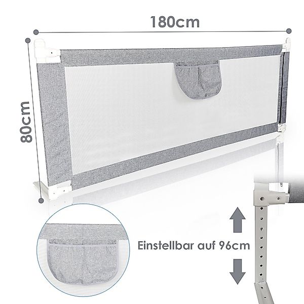 Clanmacy Bettschutzgitter Bettgitter 150 cm/180 cm/200 günstig online kaufen