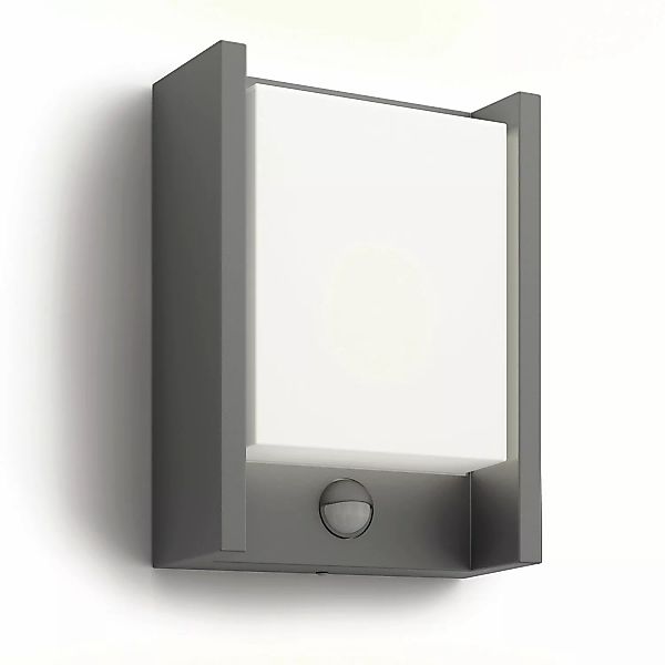 LED-Wandleuchte Arbour Ultra-Efficient mit Sensor 22 x 16,5 x 7,5 cm Anthra günstig online kaufen