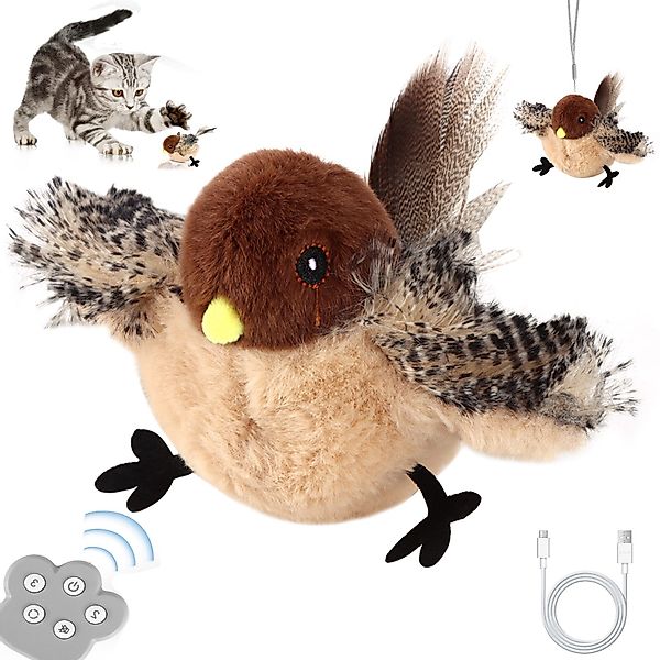 BlingBin Tierkuscheltier Interaktives Katzenspielzeug mit Fernbedienung günstig online kaufen
