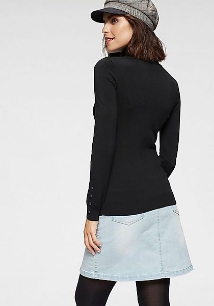 Tamaris Rollkragenpullover in enger Form mit Knopfdetails günstig online kaufen