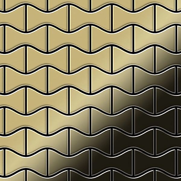 ALLOY Mosaik Fliese Massiv Metall Messing Gewalzt Gold 1,6mm Stark Kismet-b günstig online kaufen