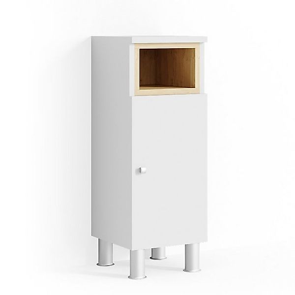 Vicco Midischrank Aquis Weiß/Sonoma 30 x 82 cm günstig online kaufen