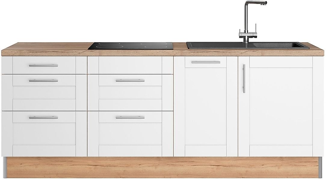 KOCHSTATION Küche "KS-Ahus", Breite 225 cm, wahlw. Mit E-Geräten, Soft Clos günstig online kaufen
