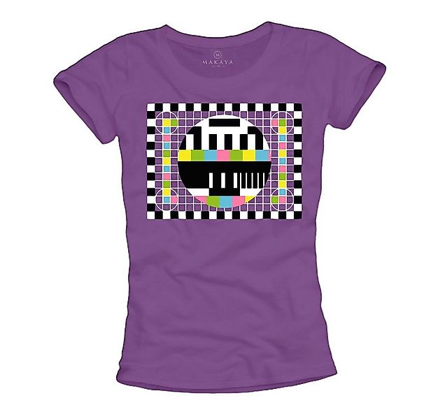 MAKAYA T-Shirt Damen Top Testbild Nerd Motiv Aufdruck Print Druck Damenshir günstig online kaufen