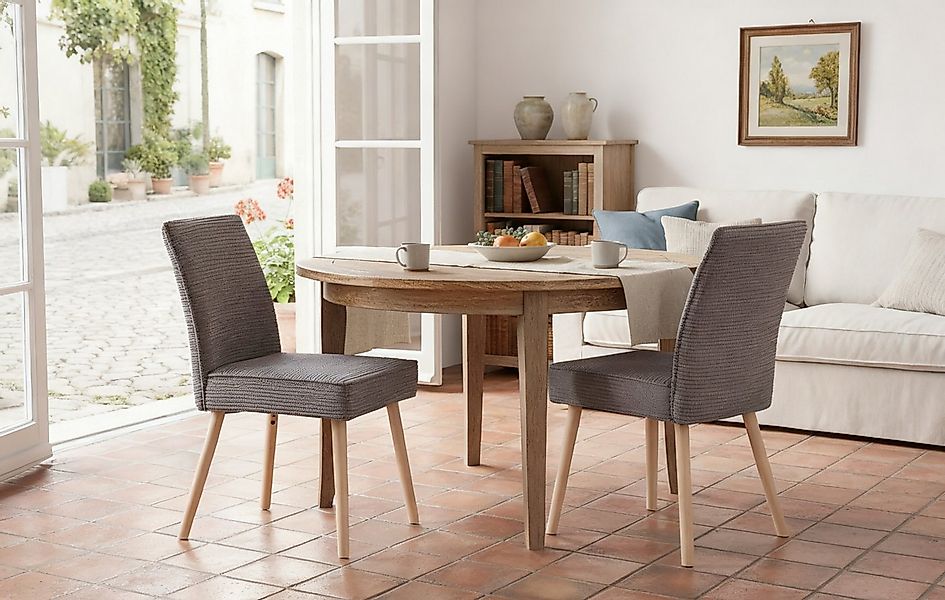 B&D home Polsterstuhl CEDRIC (2er Set, 2 St), gepolstert mit Federkernbox, günstig online kaufen