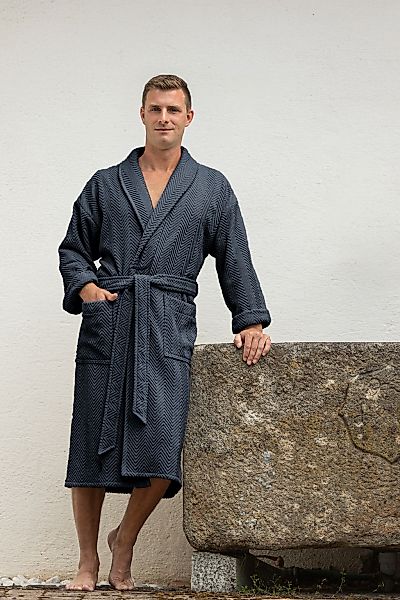 framsohn frottier Herrenbademantel "Ocean Bio" Packung, 1 Stk. aus 100% GOT günstig online kaufen